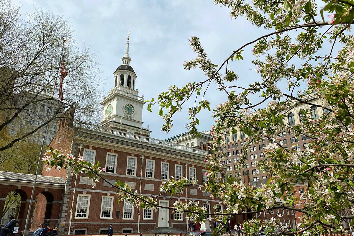 Spring in Independence Hall in Philadelphia